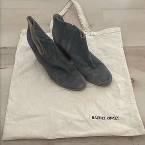 Rachel Comey Gray Suede Block Heel Boots
